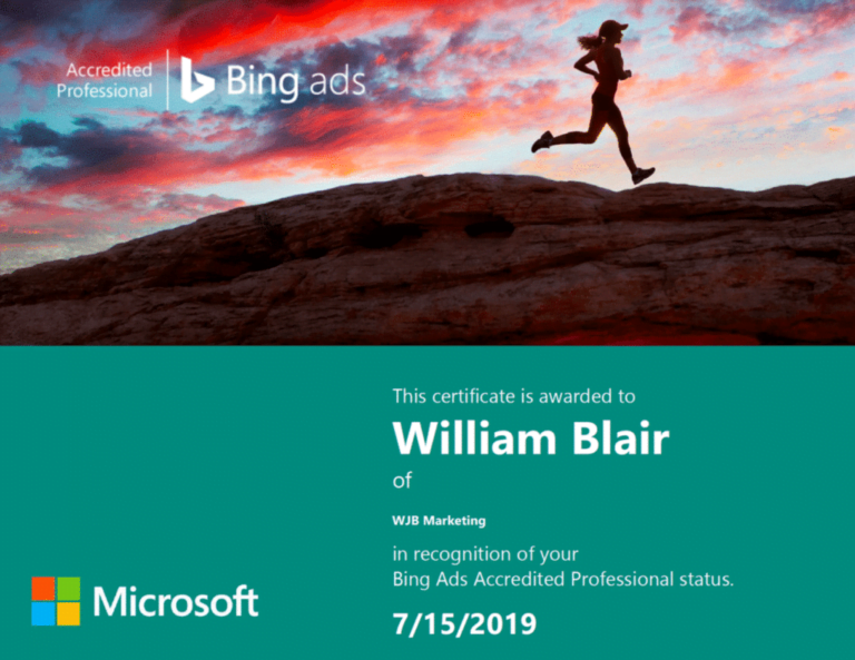 Bing accredited marketing professional